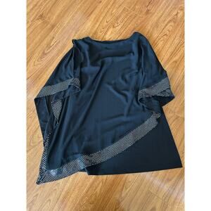 NAVABI KOLLEKTION Top Women 14 Black Sparkle TUNIC Top Party
